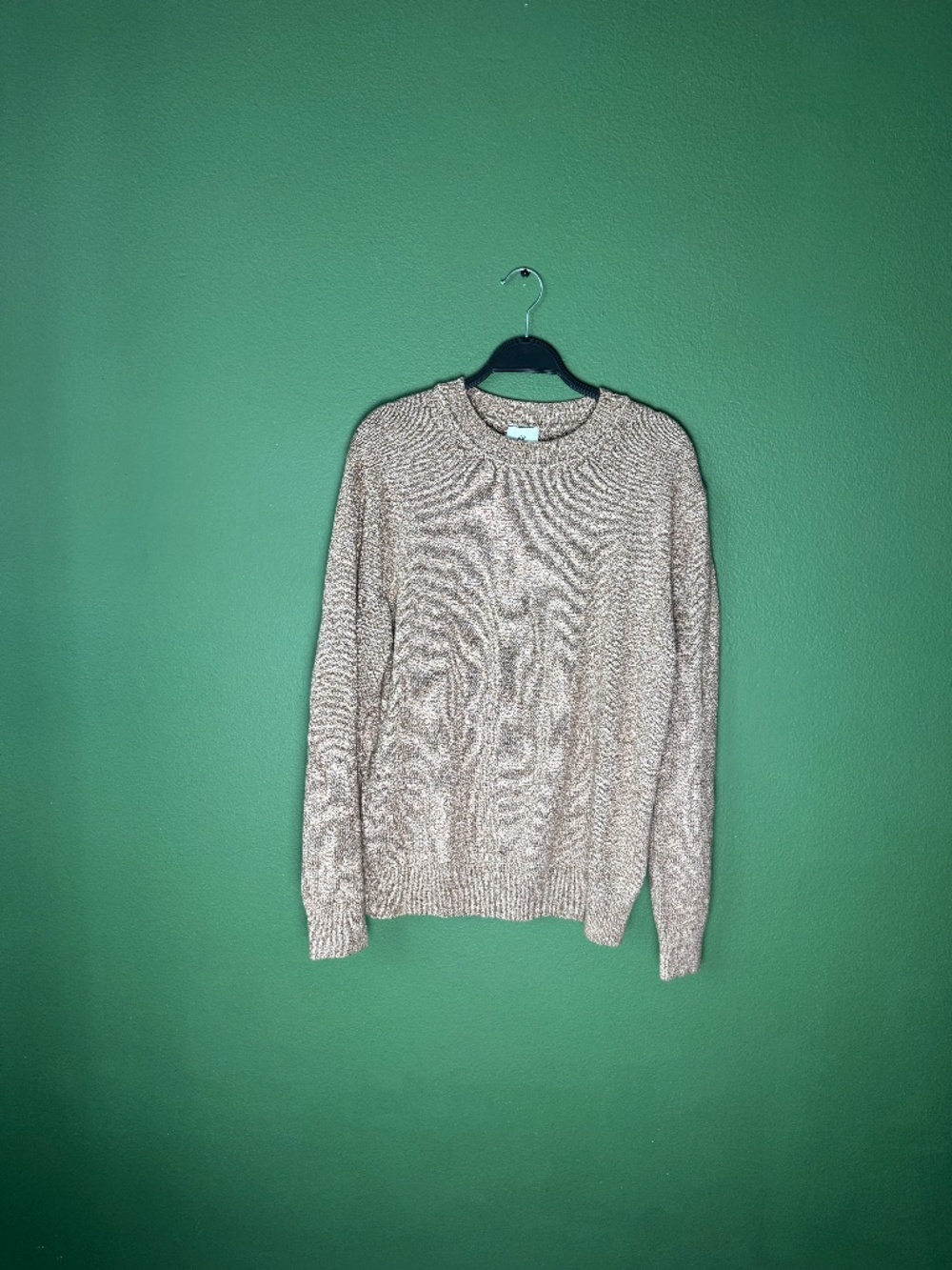 H&M Brown Knit Crewneck Sweater Size Large